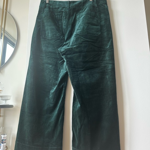 Anthropologie Green Velvet Colette pants - Picture 6 of 7